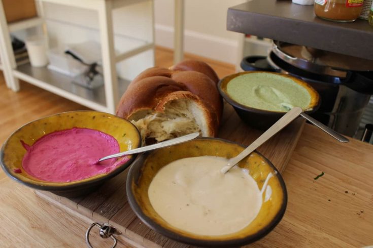 Tahini in three colors